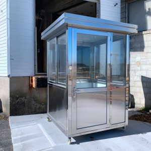 5'x5' Stainless Steel Guard Shack Swing Door with legs with PA Engineer Stamp engineer