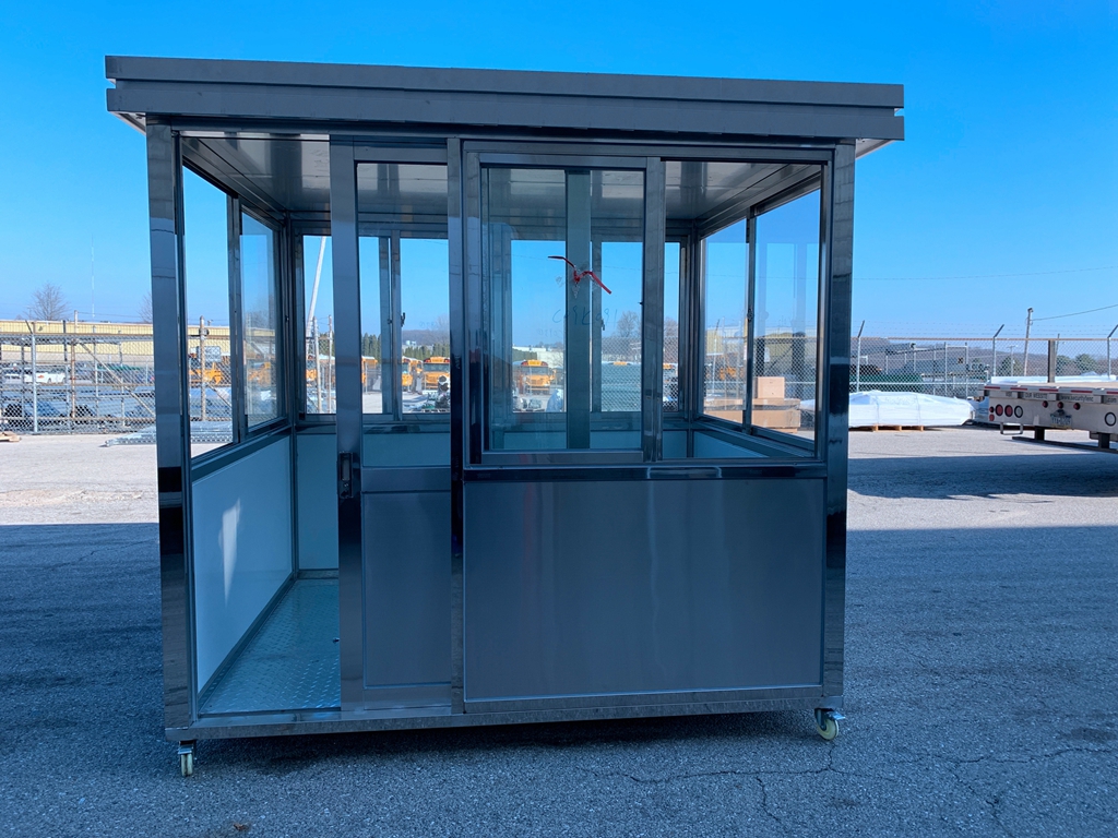 6.5 x 6.5 Stainless Steel Guard Shack, Sliding Door, Plain Jane - Image 10