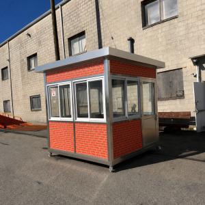8x8 Stainless Steel Guard Shack, Swing Door, Plain Jane