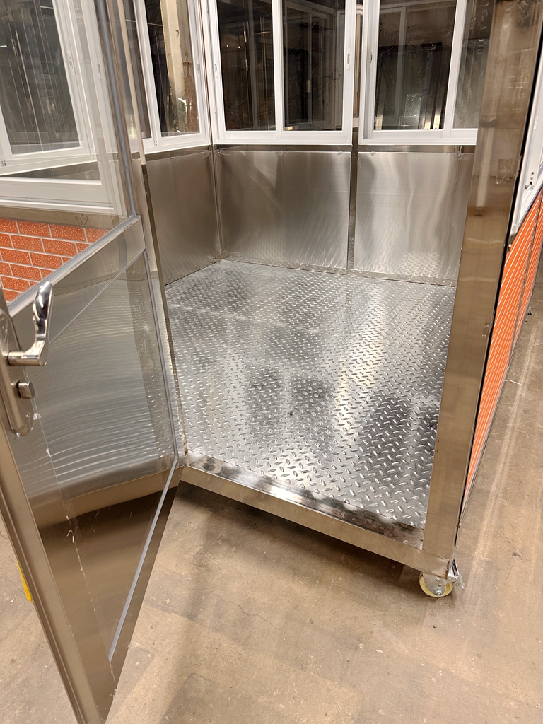 8x8 Stainless Steel Guard Shack, Swing Door, Plain Jane - Image 5