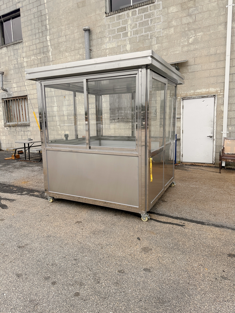 6.5 x 6.5 Stainless Steel Guard Shack, outside Sliding Door, Plain Jane - Image 3