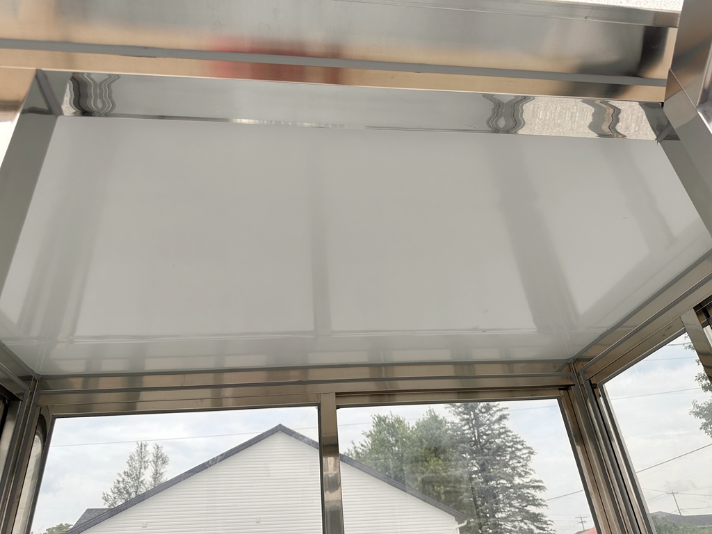 4 x 6 Stainless Steel Guard Shack, Swing Door, with Tempered glass , Plain Jane - Image 7